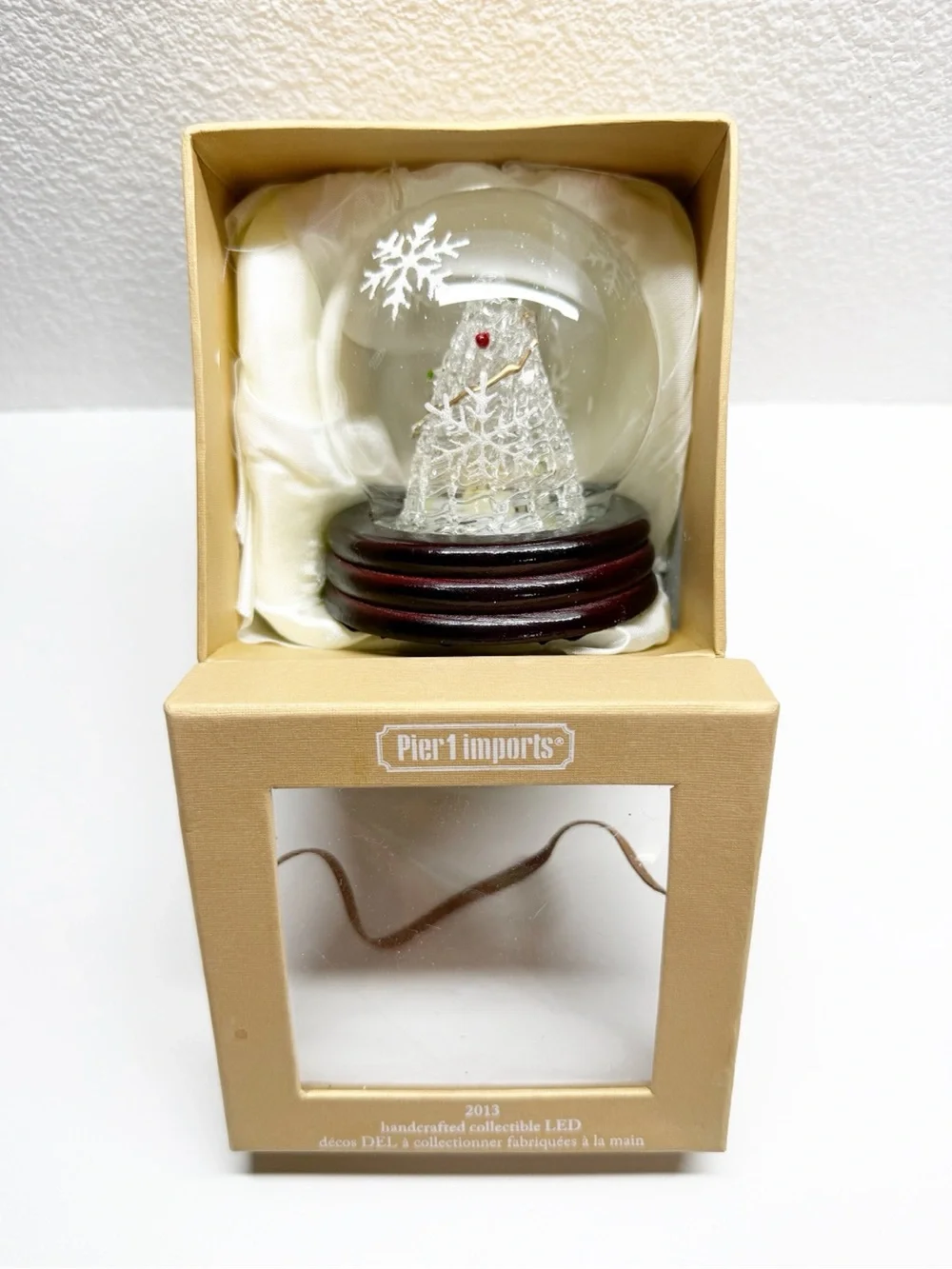 Pier 1 Handcrafted LED Christmas Tree Globe